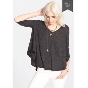 Free People Marl Jersey Cape Top, size XS